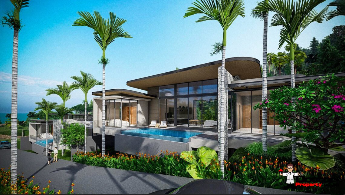 New 3 Bedroom Private Pool Villa with Garden in Mae Nam, Koh Samui – For Sale